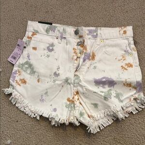 Wild Fable Tie-Dye Jean Shorts Distressed